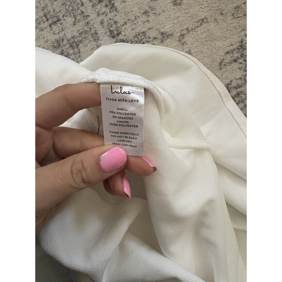 Lulus Iveta White Cutout Ruffled Sleeveless Midi Dress Size Medium Bridal Sexy - Picture 8 of 8